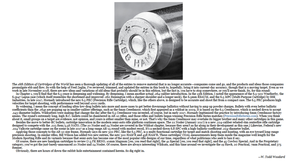 Cartridges of the World, 16th Edition P.O. Ackley